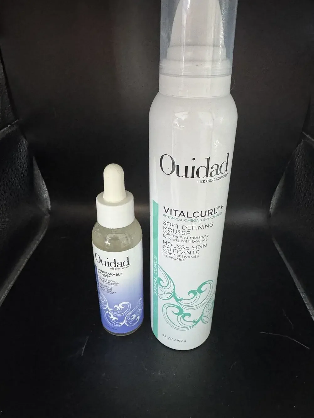 Ouidad VitaCurl+ Soft Defining Mousse & Ouidad Unbreaksble Bonds Mixing Drops